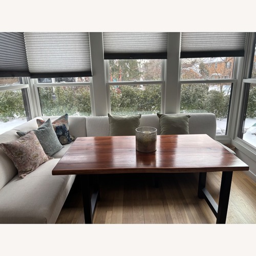 Used Etsy Dark Brown Wood Dining Table for sale on AptDeco