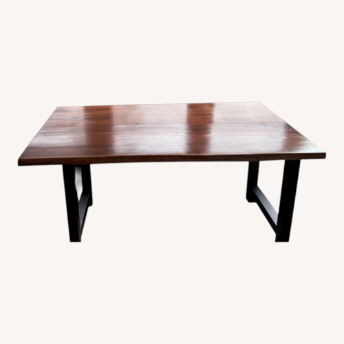 Used Etsy Dark Brown Wood Dining Table for sale on AptDeco