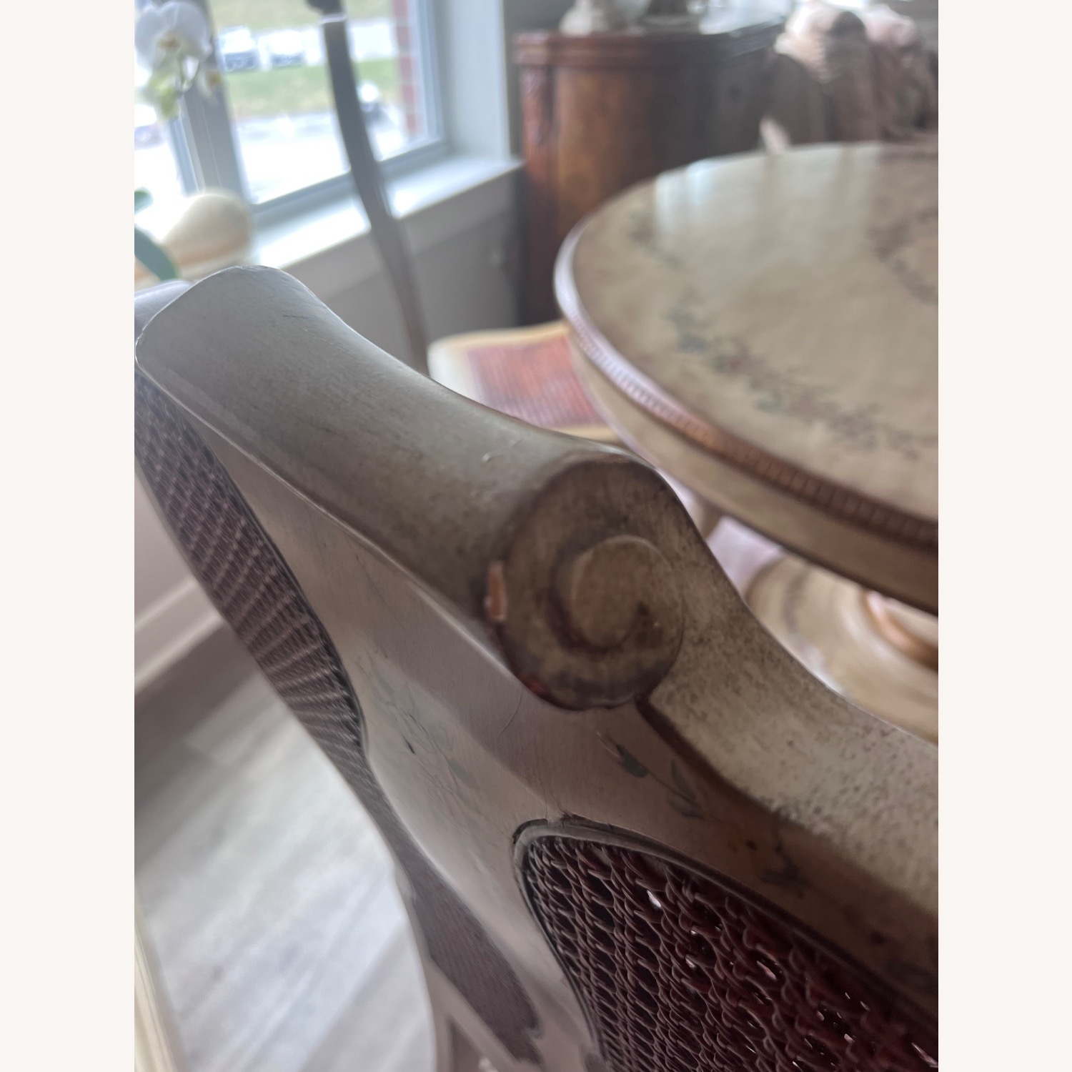 Vintage French painted Wood Dining Table - image-5