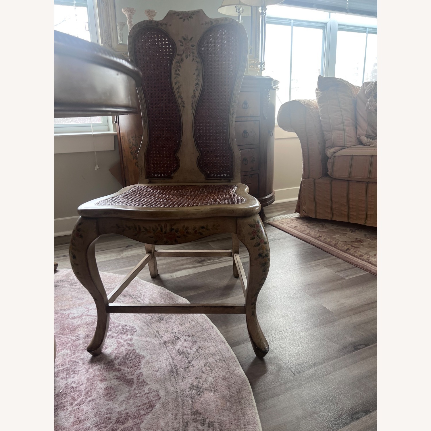 Vintage French painted Wood Dining Table - image-3