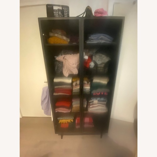 Used CB2 Trace Black Bookcase for sale on AptDeco