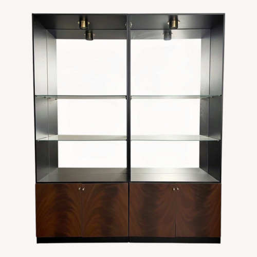 Used Dark Coffee Wood Display Cabinet  for sale on AptDeco