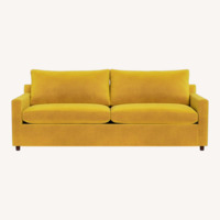 ABC Carpet and Home Yellow Velvet 3+ Seater Sofa