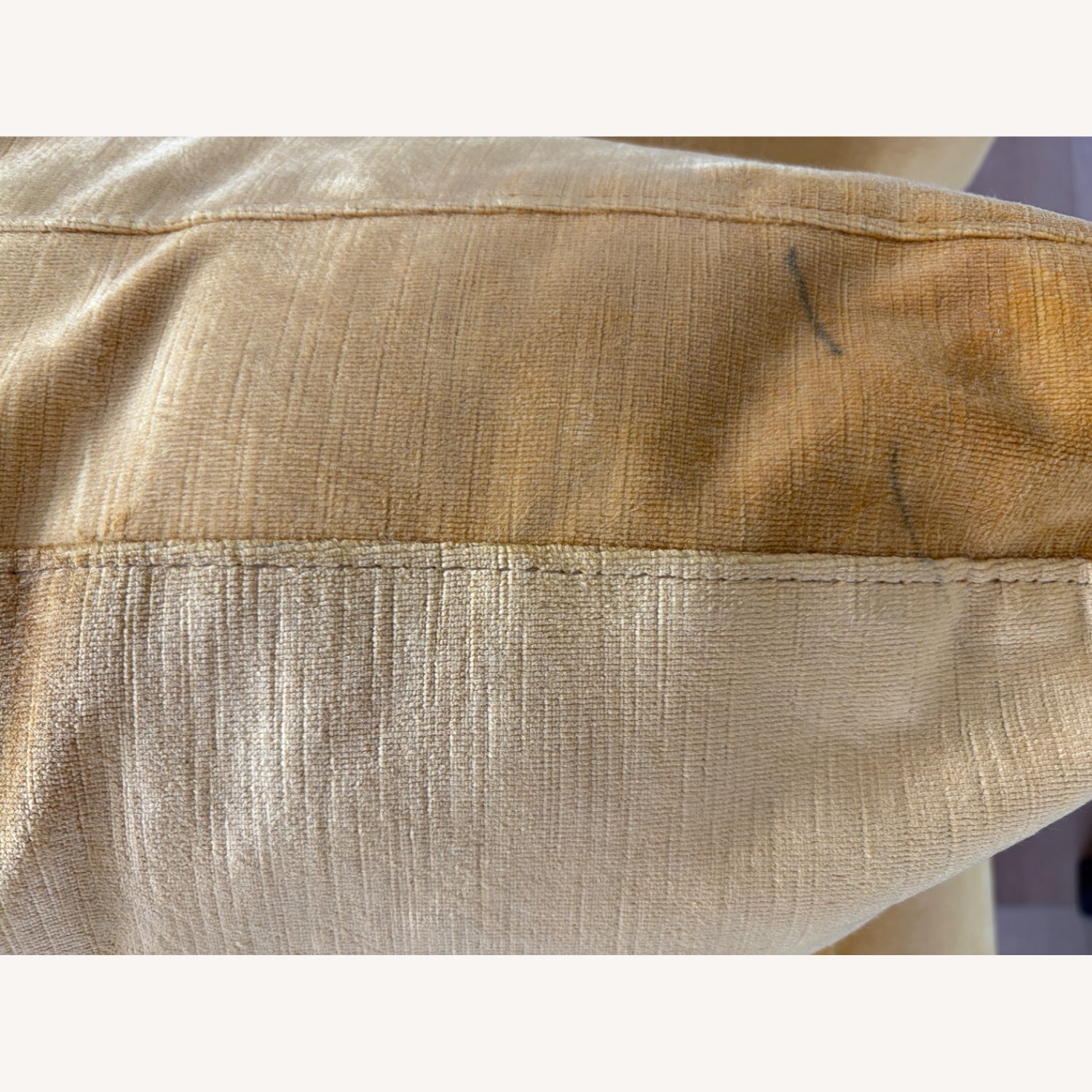 ABC Carpet and Home Yellow Velvet 3+ Seater Sofa - image-2