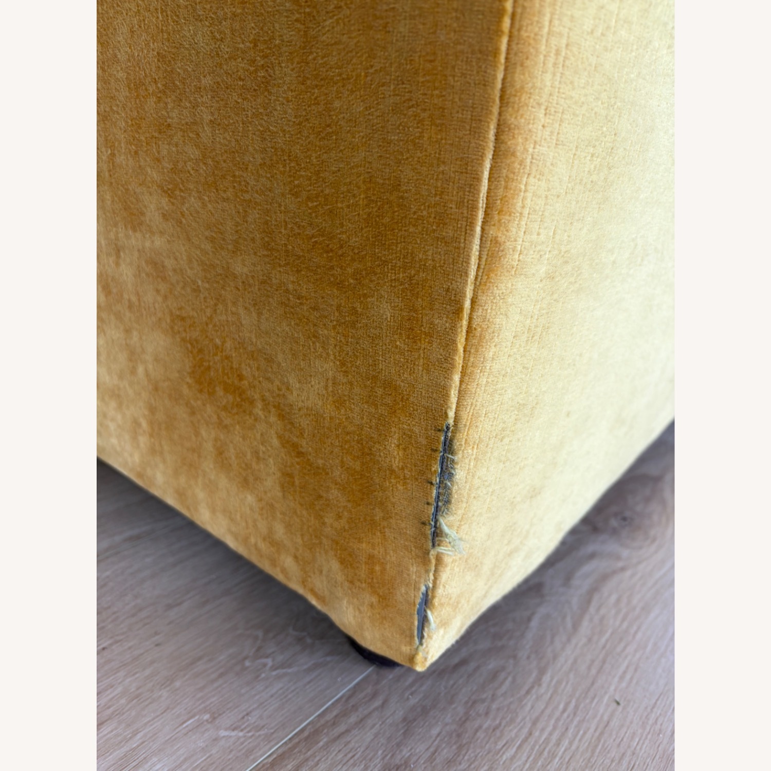 ABC Carpet and Home Yellow Velvet 3+ Seater Sofa - image-4