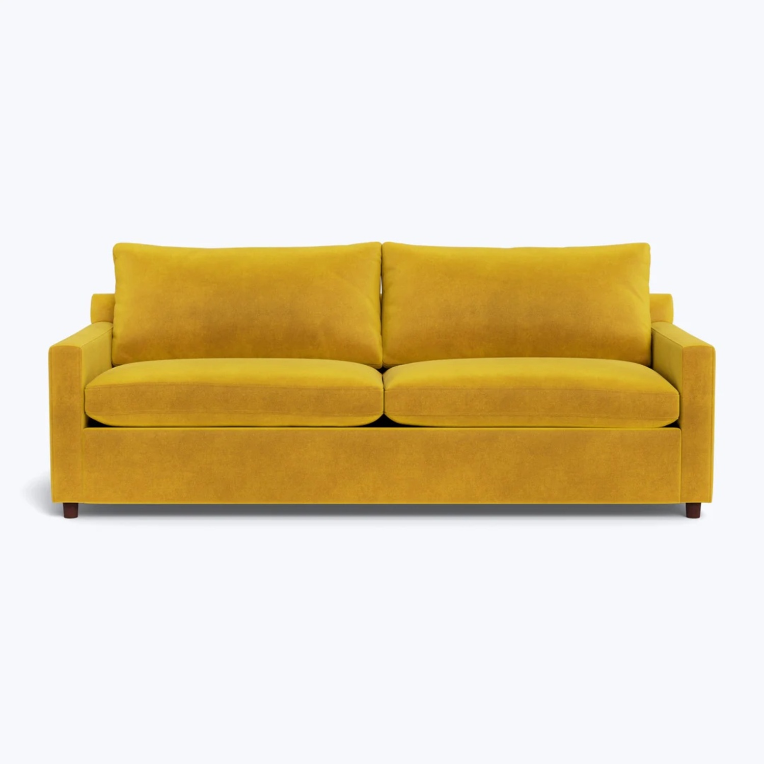 ABC Carpet and Home Yellow Velvet 3+ Seater Sofa - image-7