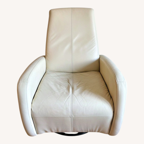 Used EQ3 Karbon White Leather Recliner for sale on AptDeco