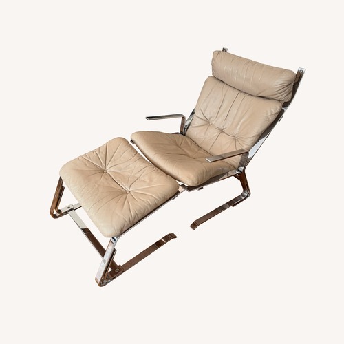 Used Chrome Lounge Chair by Elsa and Nordahl Solheim for sale on AptDeco