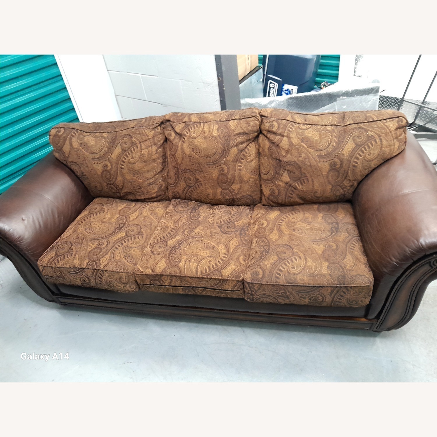 Dark Brown Leather 3+ Seater Sofa - image-3