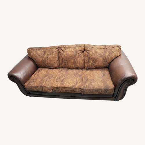 Used Dark Brown Leather 3+ Seater Sofa for sale on AptDeco