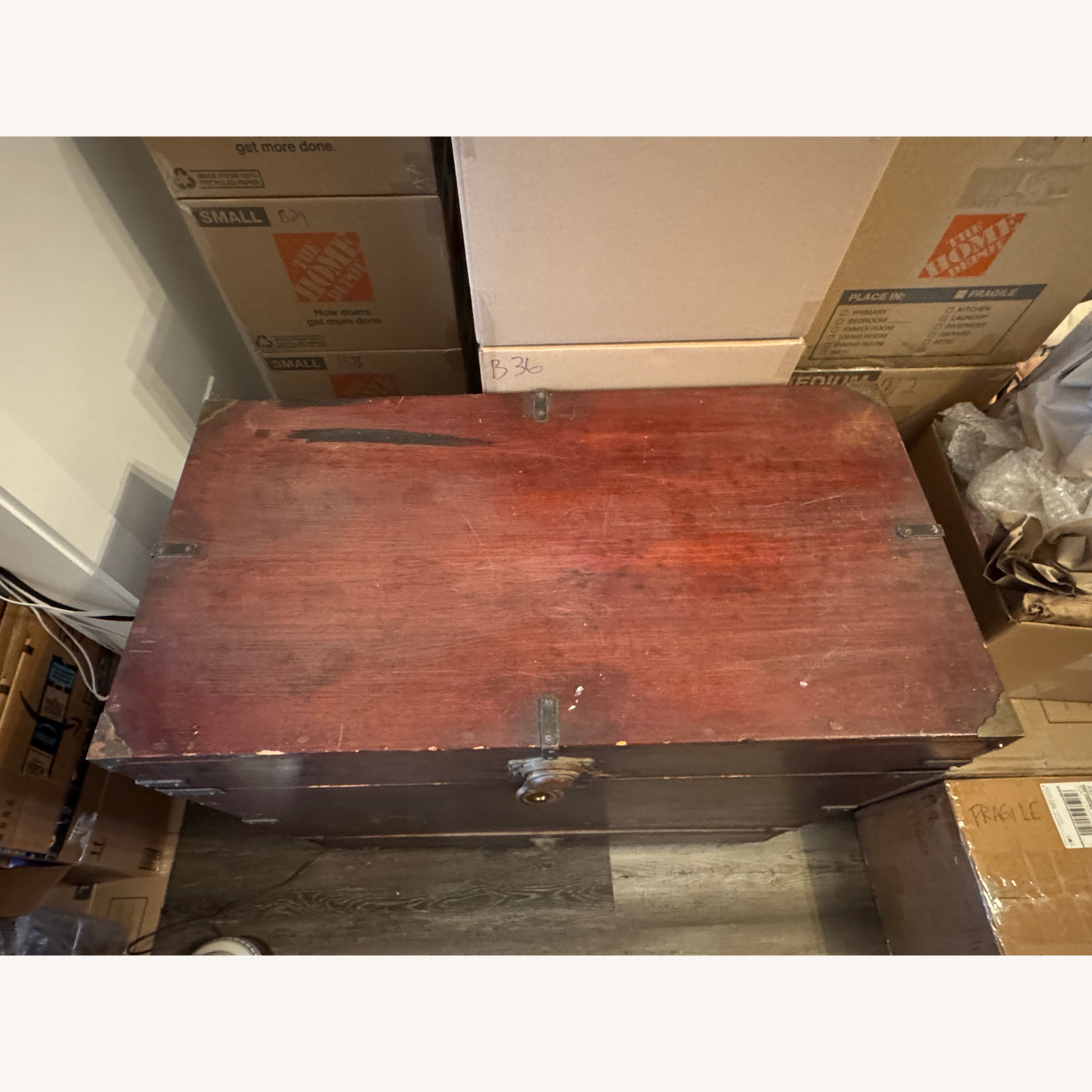 Steamer Trunk/Chest Antique - image-6