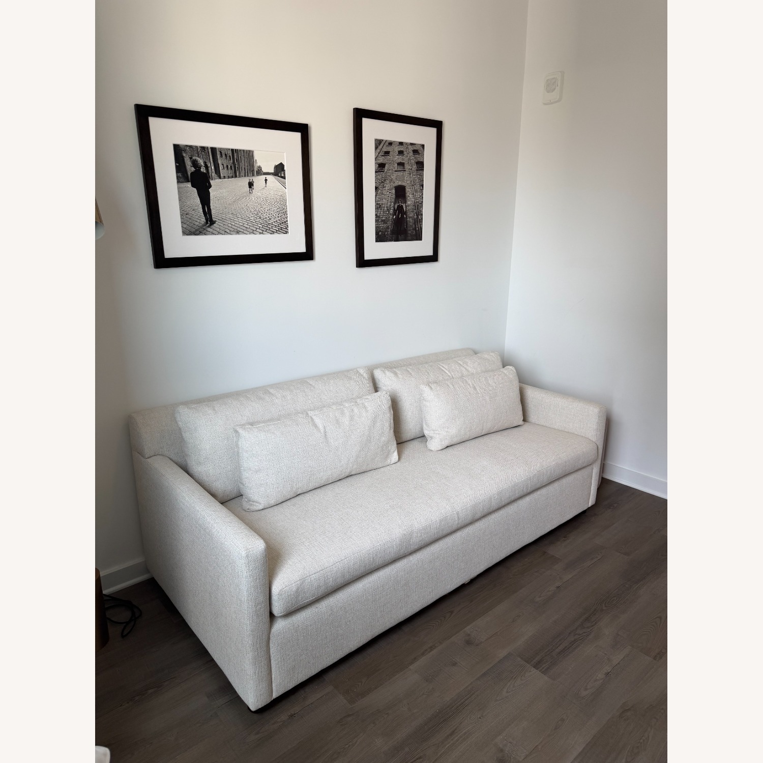 West Elm Natural Fabric Sleeper Sofa - image-2