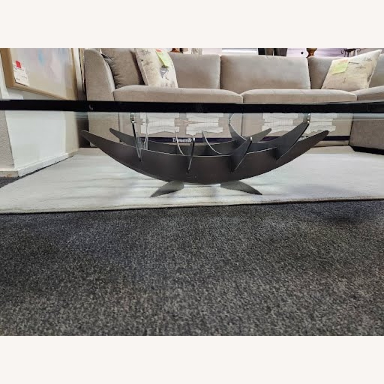 Cattelan Italia Atlas Black Glass Coffee Table - image-1
