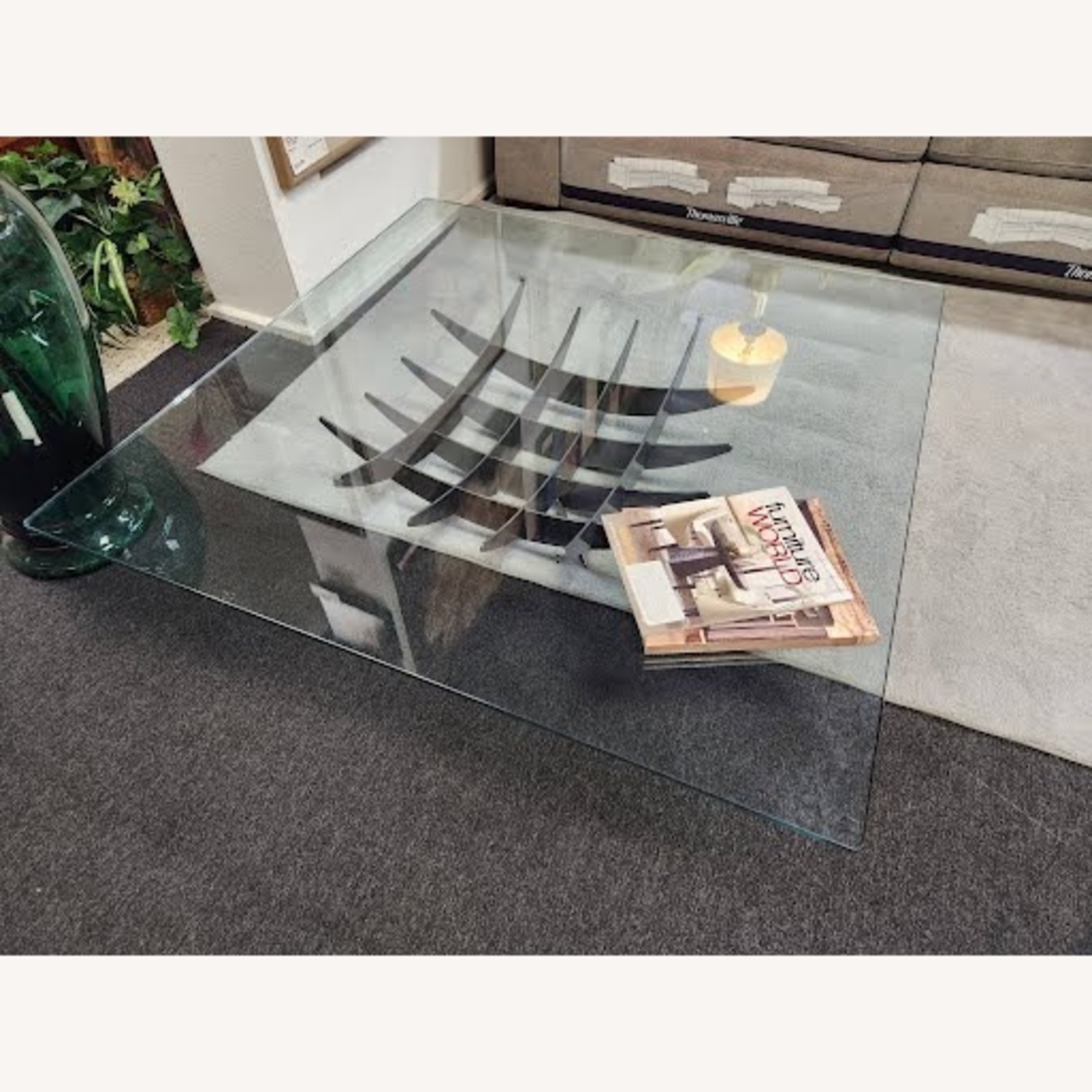 Cattelan Italia Atlas Black Glass Coffee Table - image-3