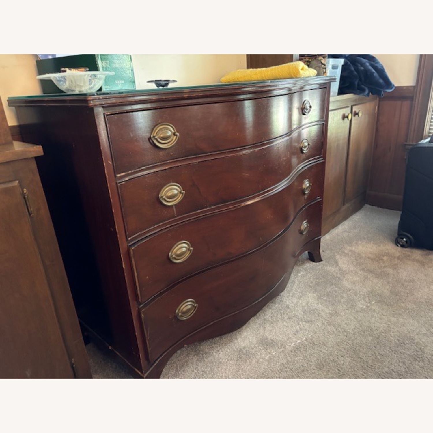 Dark Brown Wood Dresser - image-3