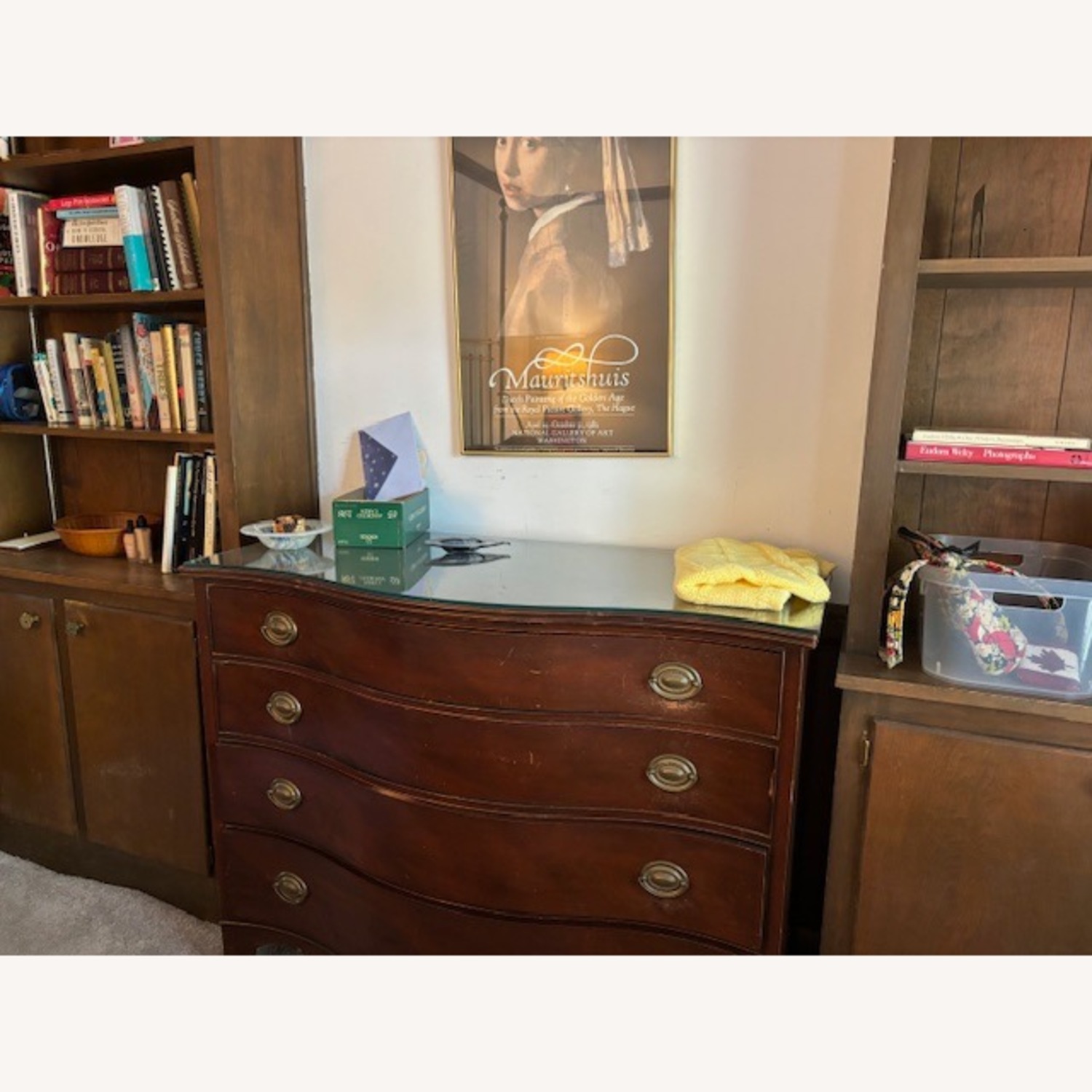 Dark Brown Wood Dresser - image-1