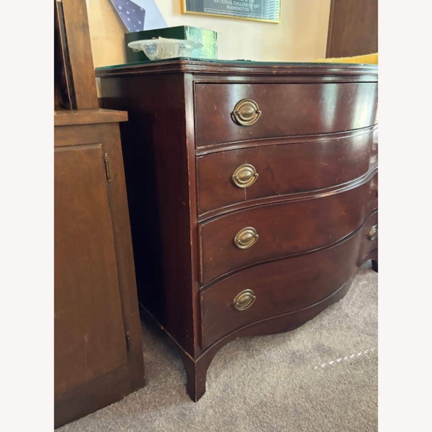 Dark Brown Wood Dresser - image-2