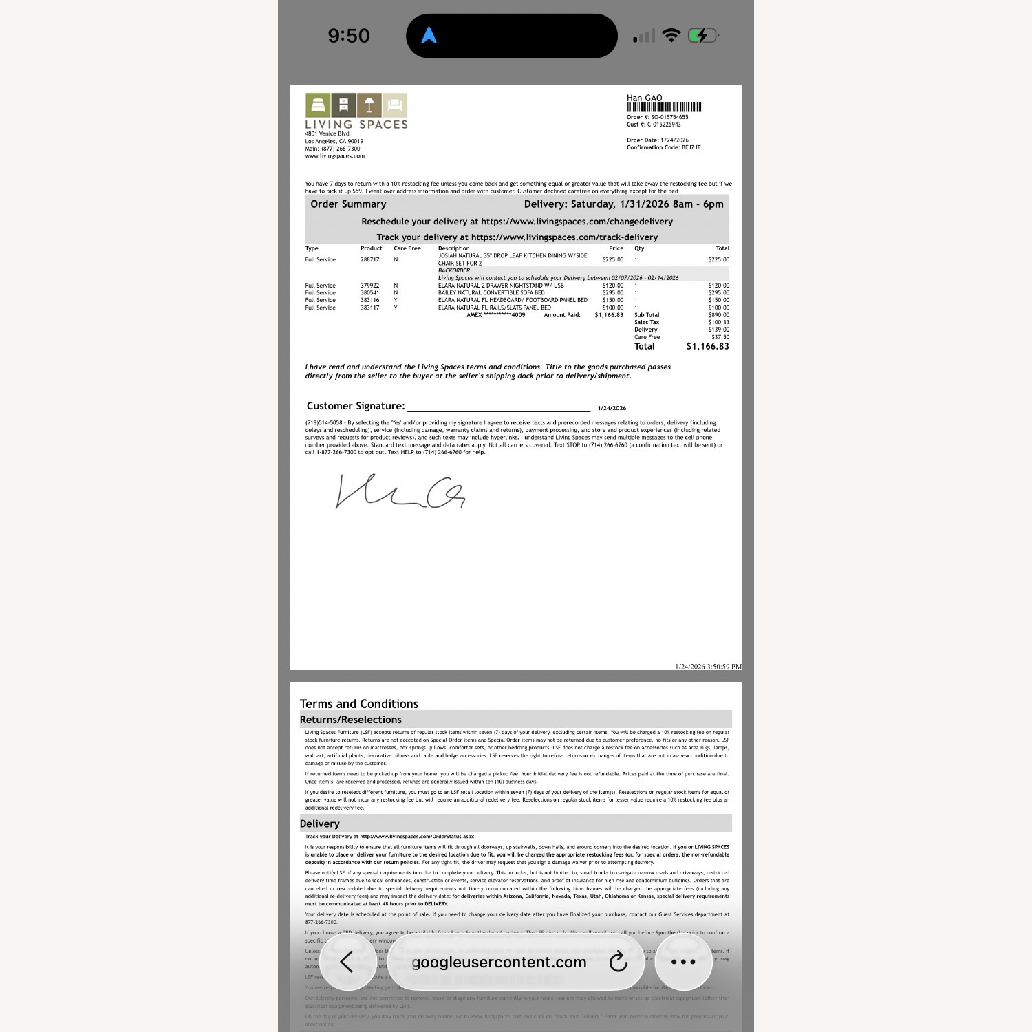 Living Spaces Elara Natural Wood Full Bed - image-4