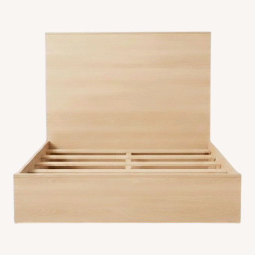 Used Living Spaces Elara Natural Wood Full Bed for sale on AptDeco