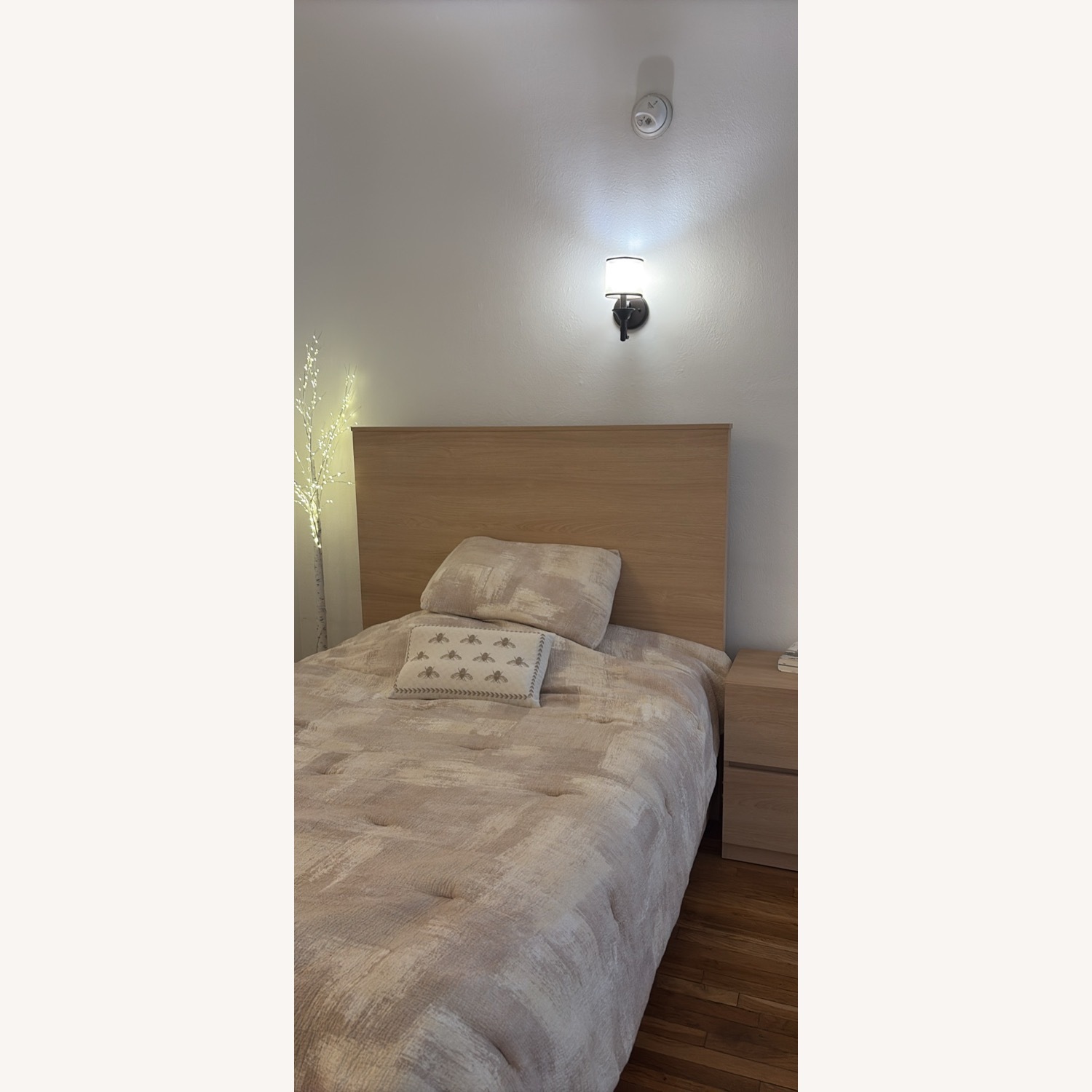 Living Spaces Elara Natural Wood Full Bed - image-1