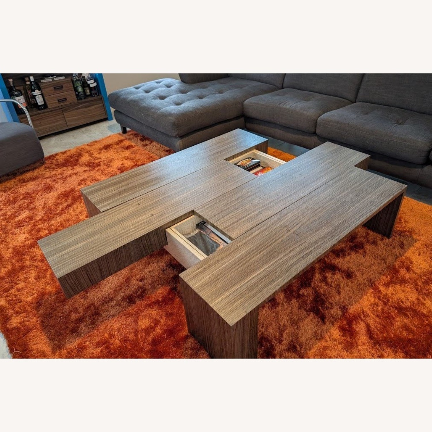 48" Coffee Table with Storage - image-1