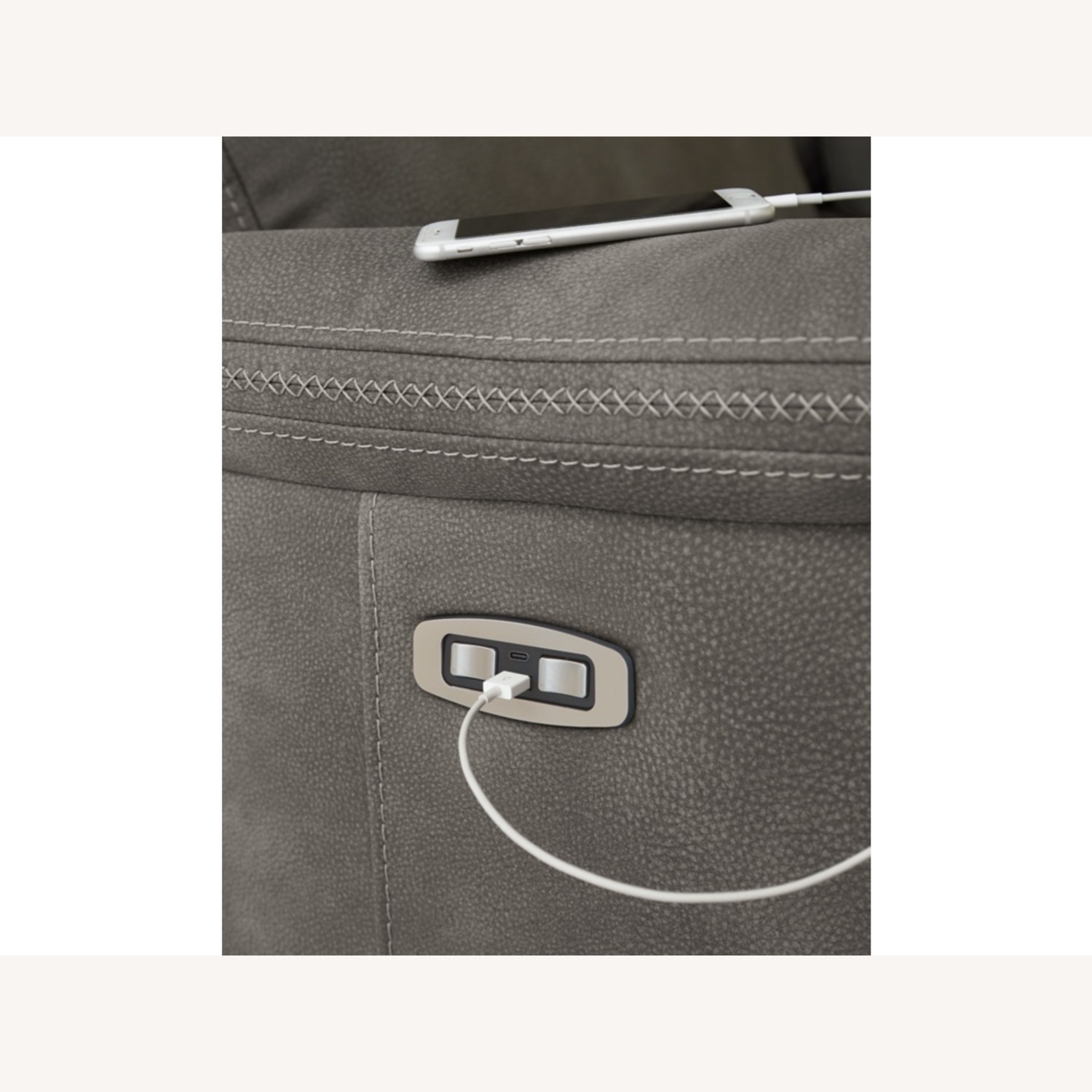 Ashley Furniture Light Gray 2 Seater Sofa - image-1