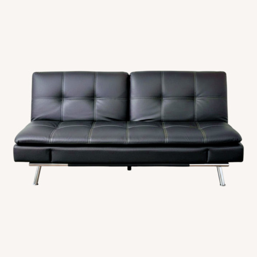 Used Wayfair Dark Brown Leather Sleeper Sofa for sale on AptDeco