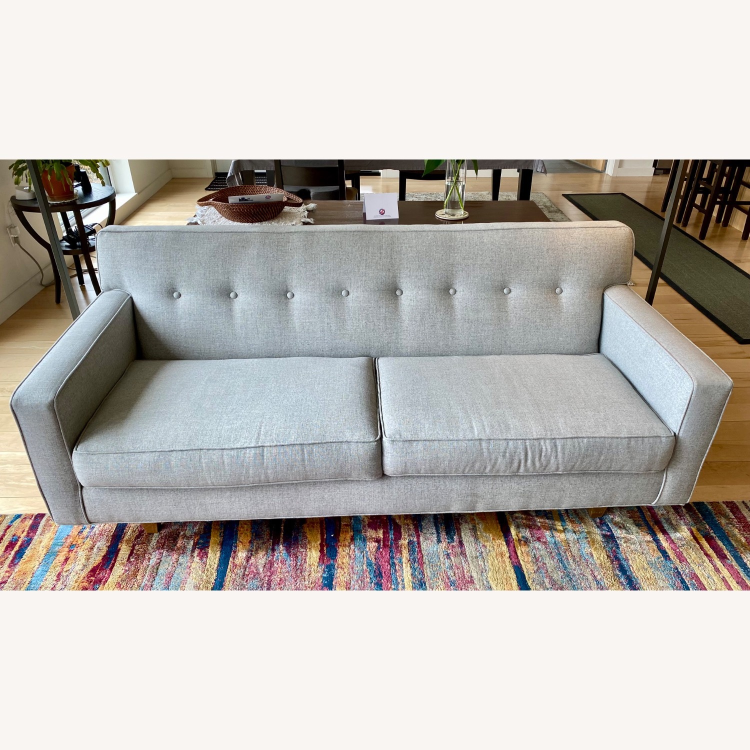 Walter E. Smithe Light Gray Fabric 3+ Seater Sofa - image-2