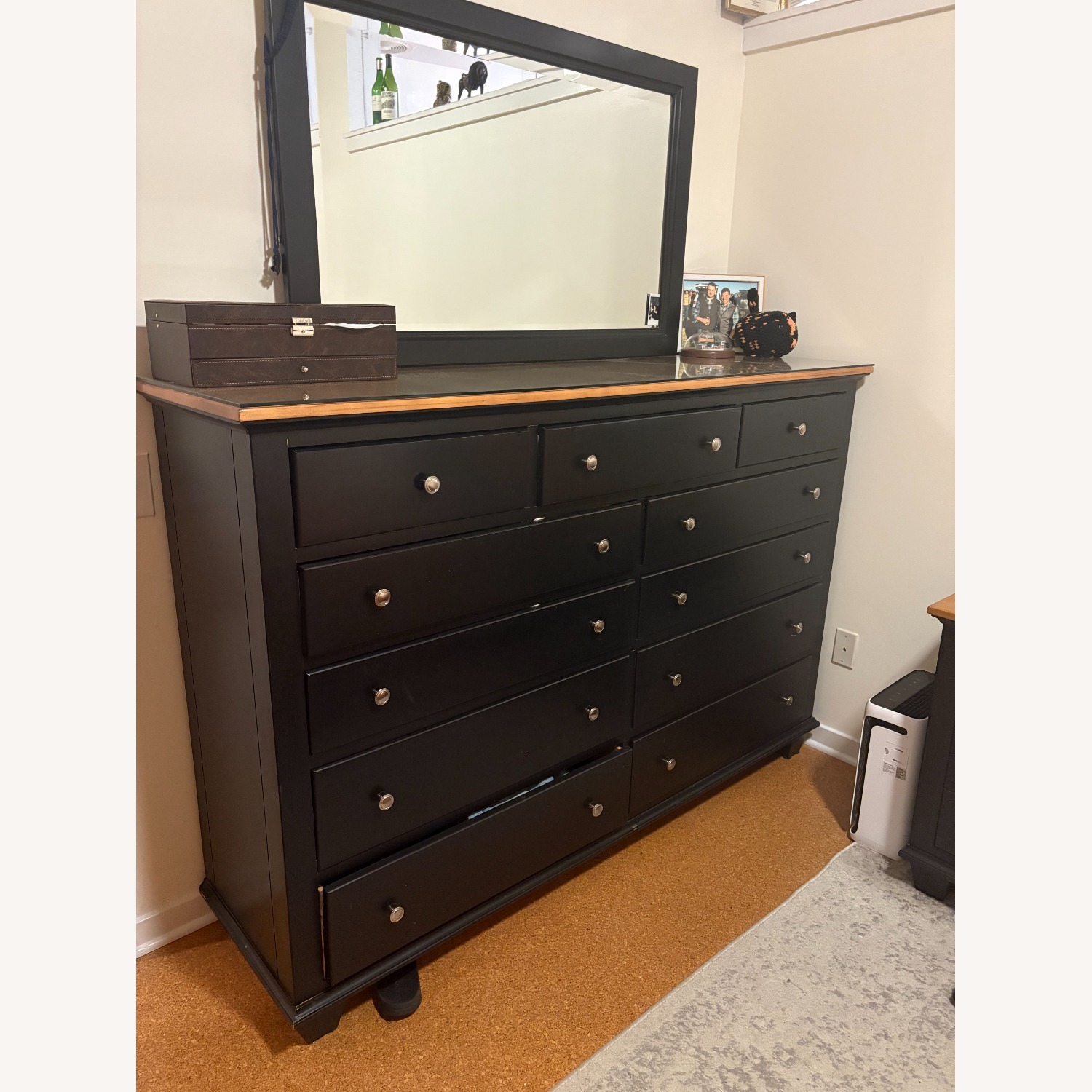 Vintage Black Dresser - image-1