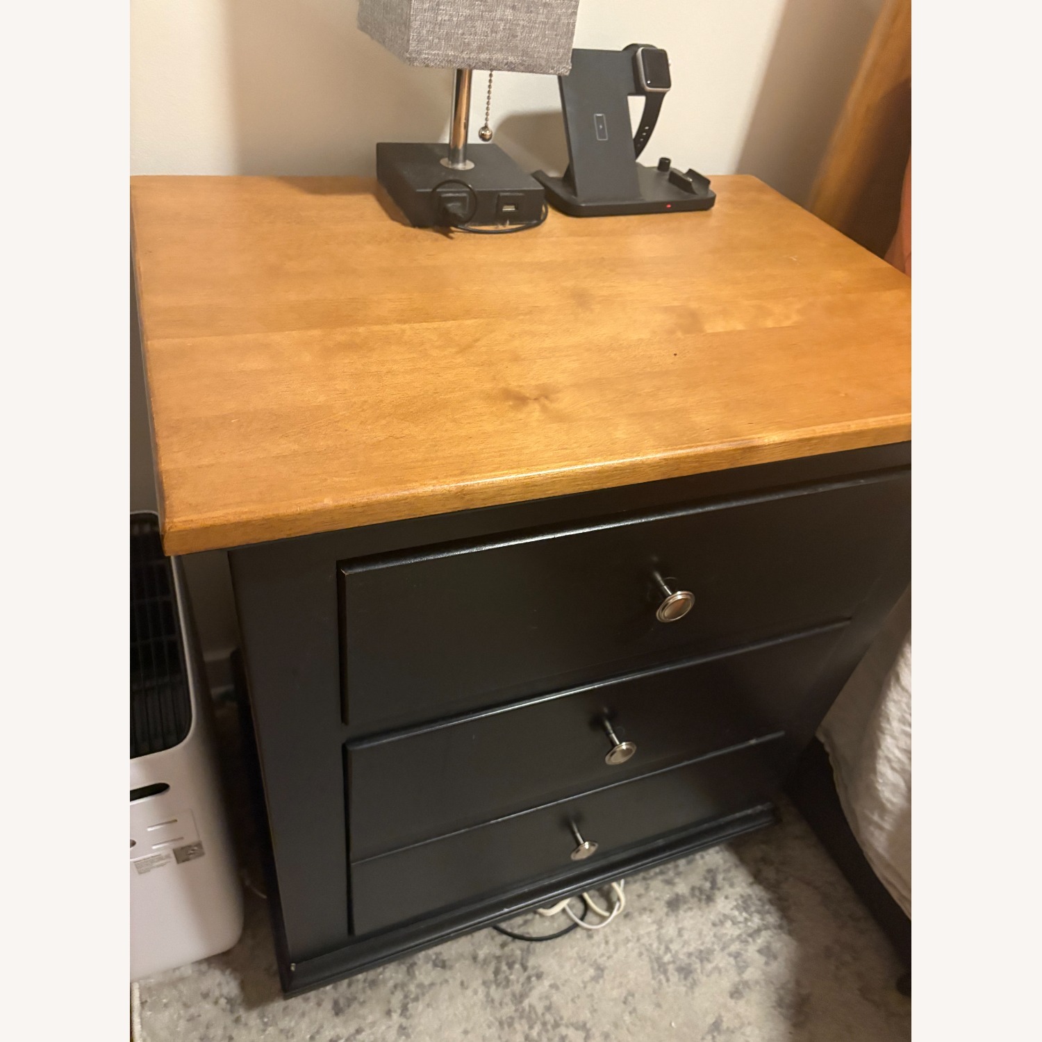 Vintage/Antique Black Nightstands - image-3