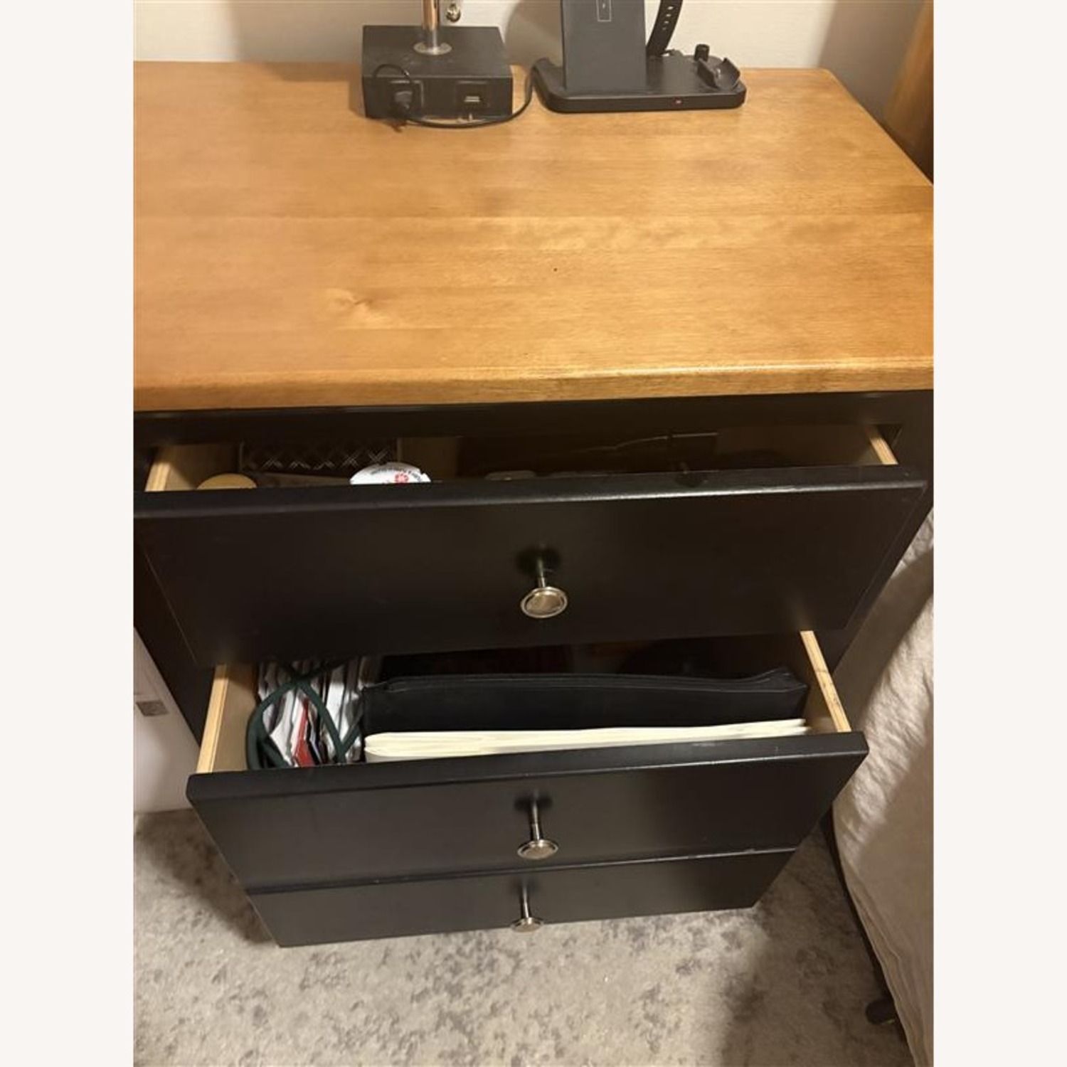 Vintage/Antique Black Nightstands - image-2