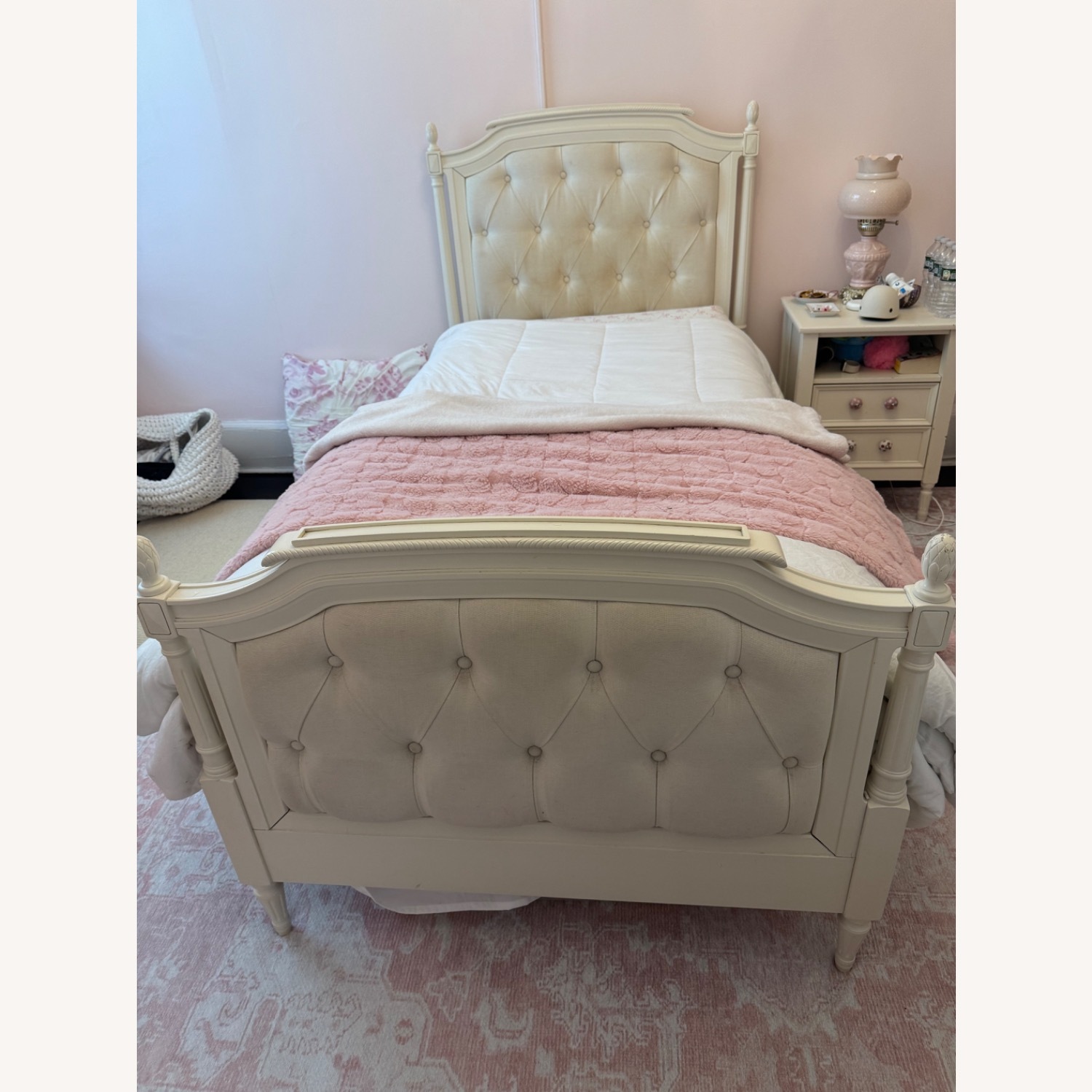 Pottery Barn Teen Blythe White Wood Twin Bed - image-4