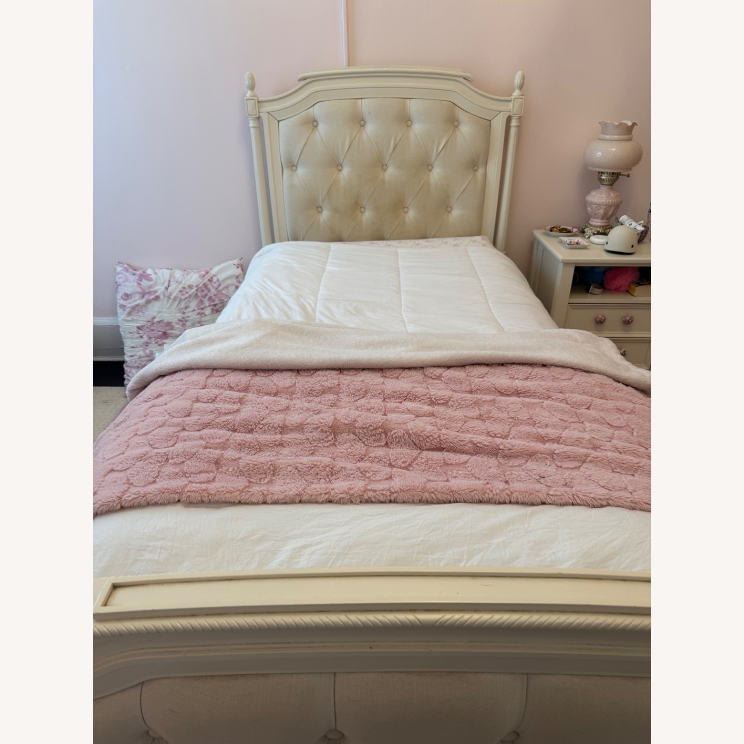 Pottery Barn Teen Blythe White Wood Twin Bed - image-1