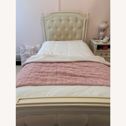 Used Pottery Barn Teen Blythe White Wood Twin Bed for sale on AptDeco