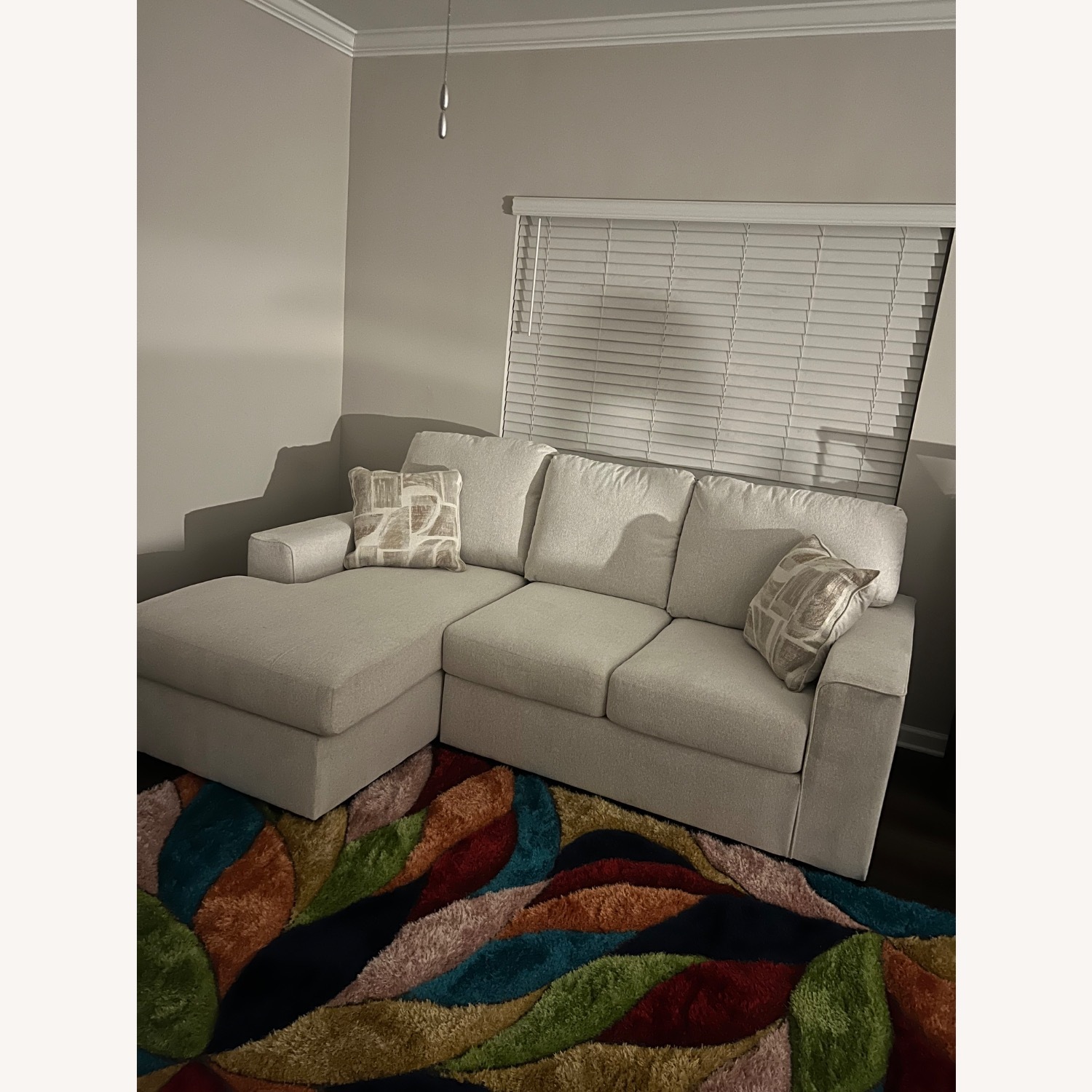 Ashley Furniture Crème L Shaped Sectional  - image-1