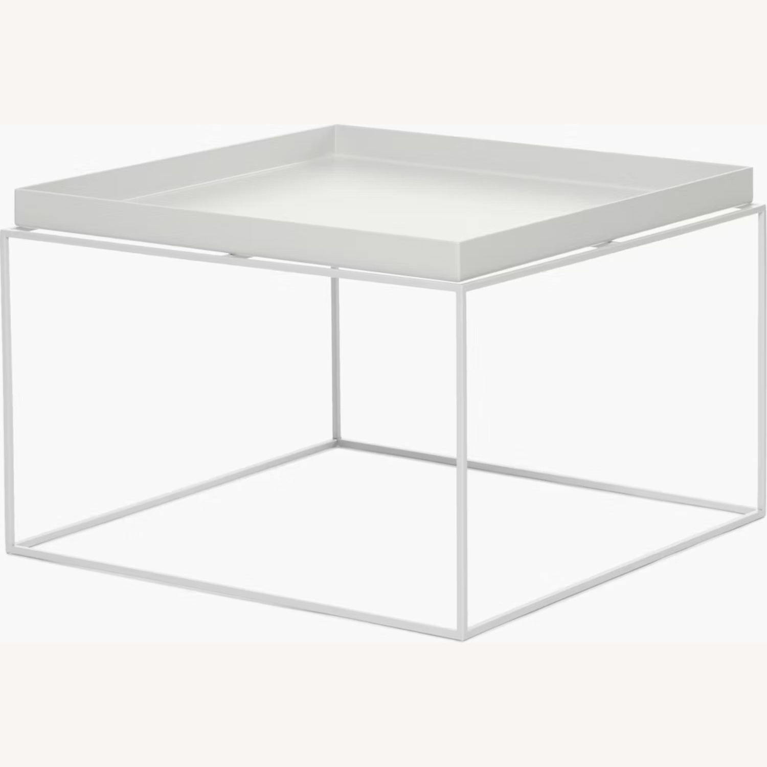 Hay Tray Table White Metal Coffee Table - image-6