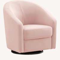 Babyletto Madison Pink Velvet Swivel Glider Chair