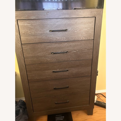 Used Raymour & Flanigan Dark Gray Dresser for sale on AptDeco