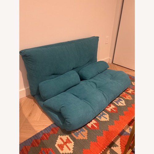 Used Target Costway Blue Sleeper Sofa for sale on AptDeco