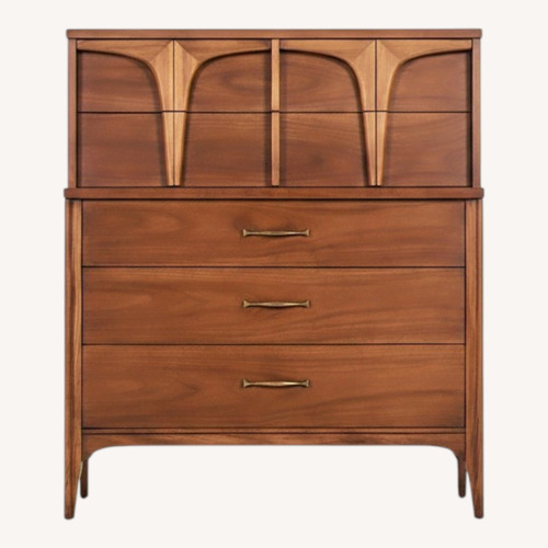 Used Walnut Original Mid Century Tall Dresser Highboy for sale on AptDeco