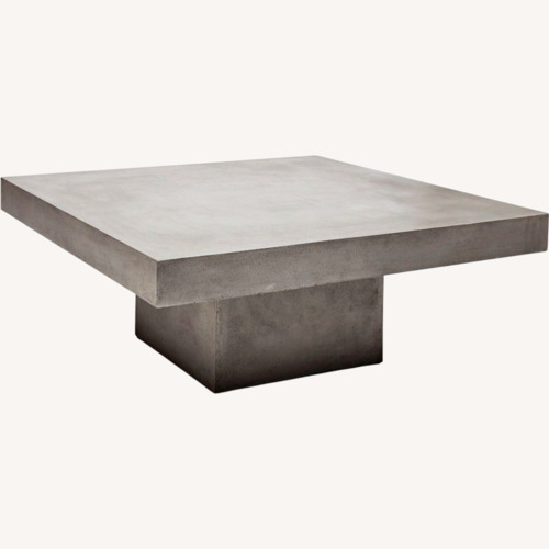 Used CB2 Element Light Gray Concrete Coffee Table for sale on AptDeco