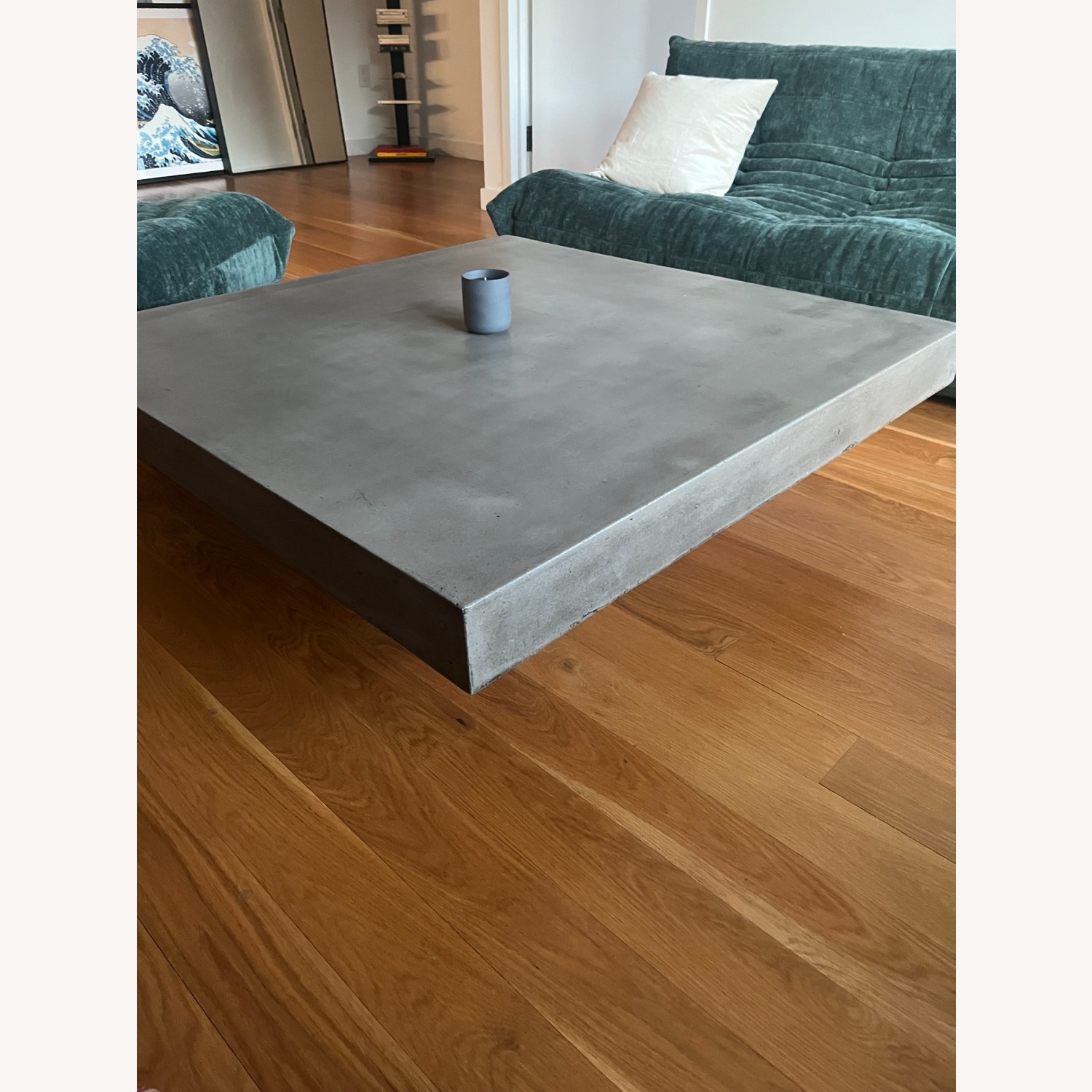 CB2 Element Light Gray Concrete Coffee Table - image-2