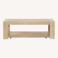 Living Spaces Natural Wood Coffee Table