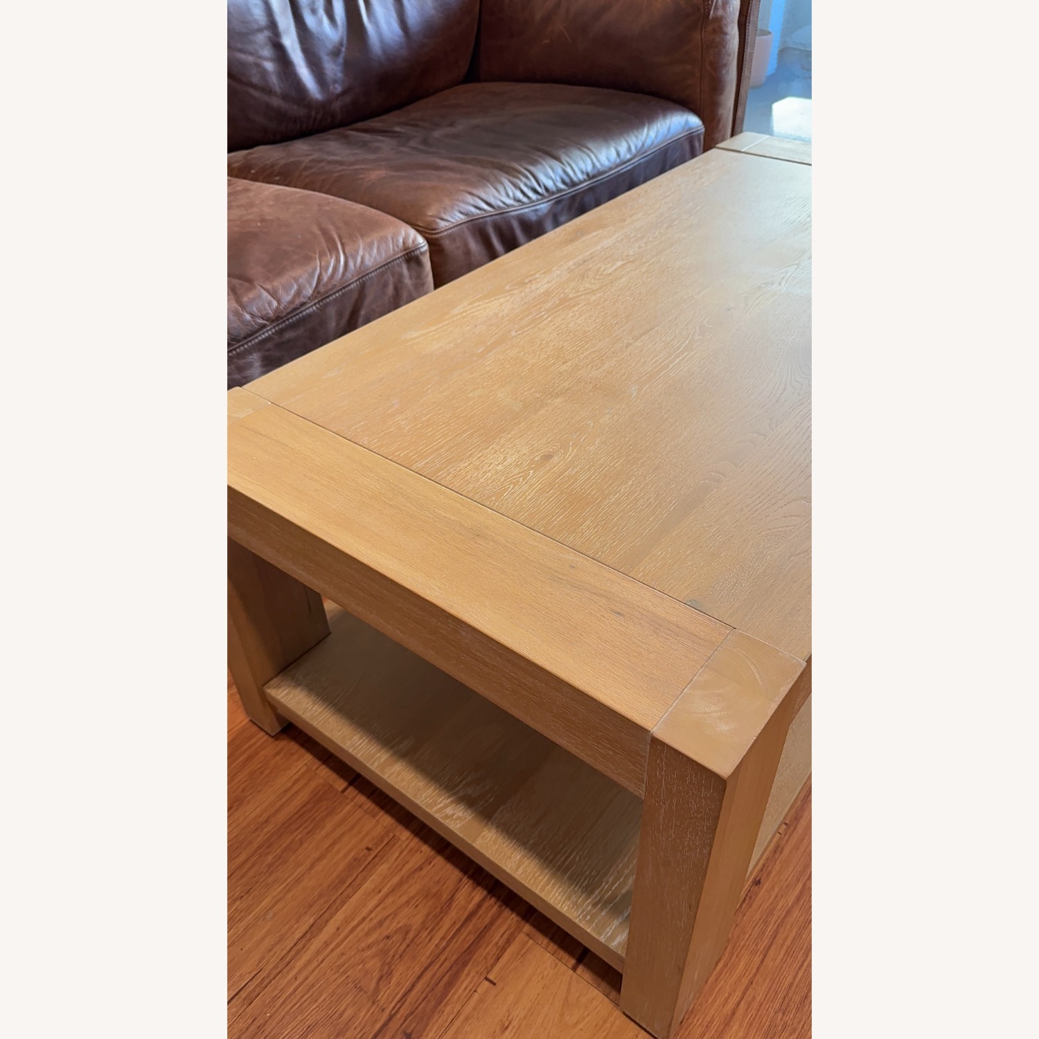 Living Spaces Natural Wood Coffee Table - image-4