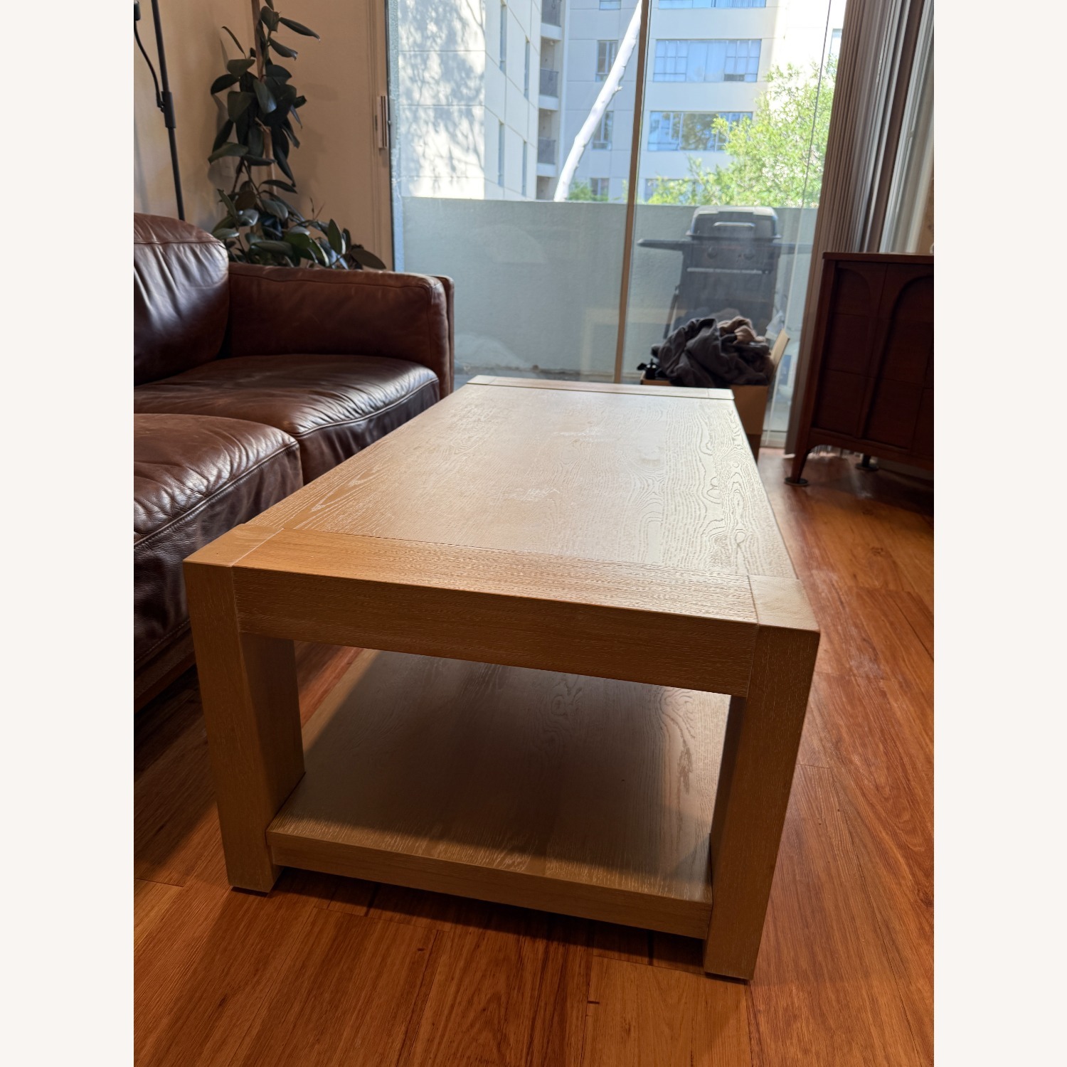 Living Spaces Natural Wood Coffee Table - image-3