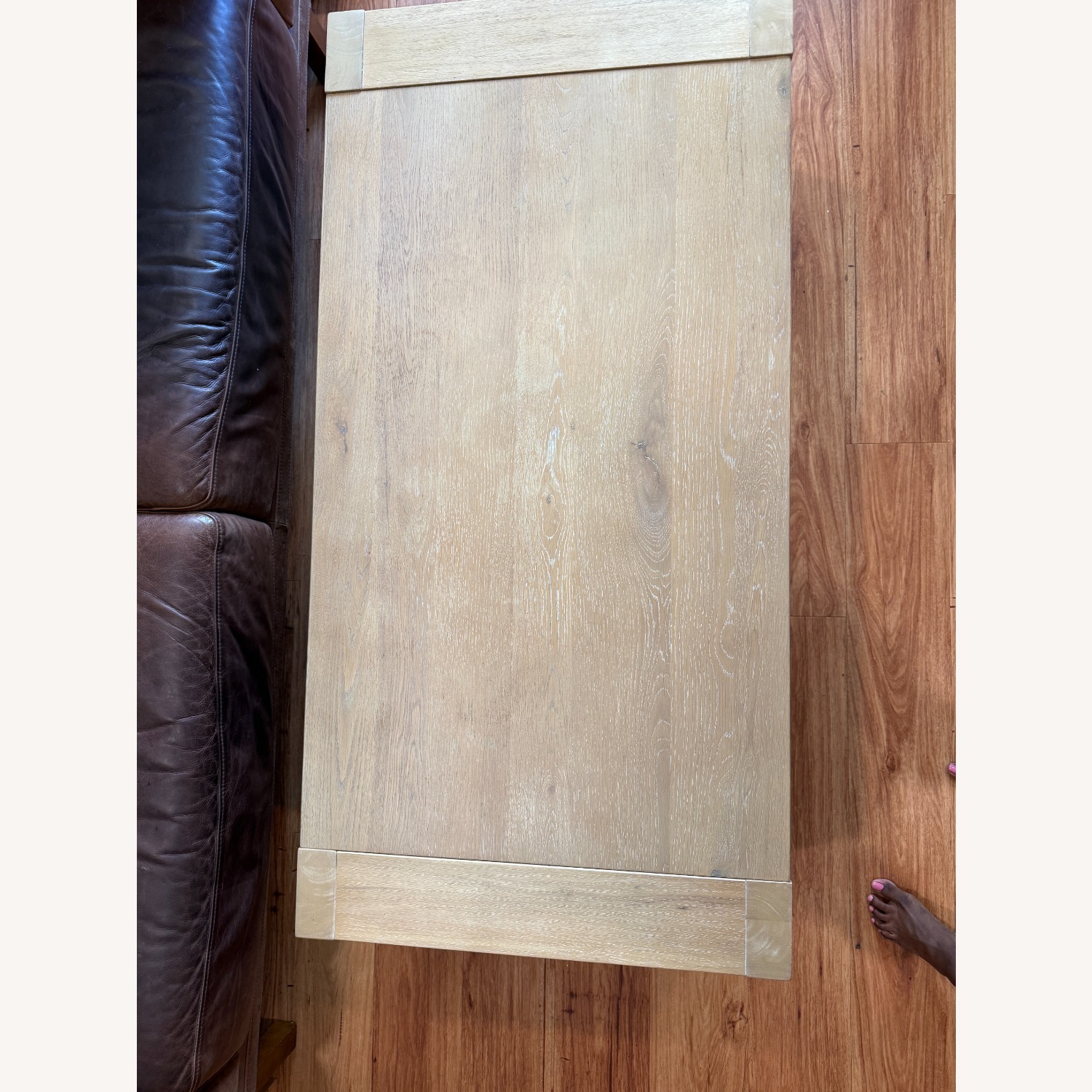 Living Spaces Natural Wood Coffee Table - image-2