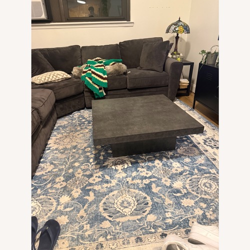 Used AllModern Dove Pedestal Coffee Table for sale on AptDeco