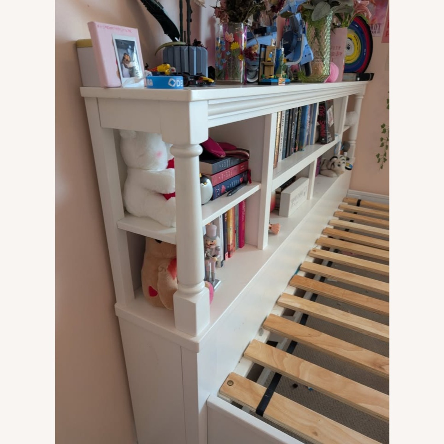 Ashley Furniture White Wood Full Bed - image-5