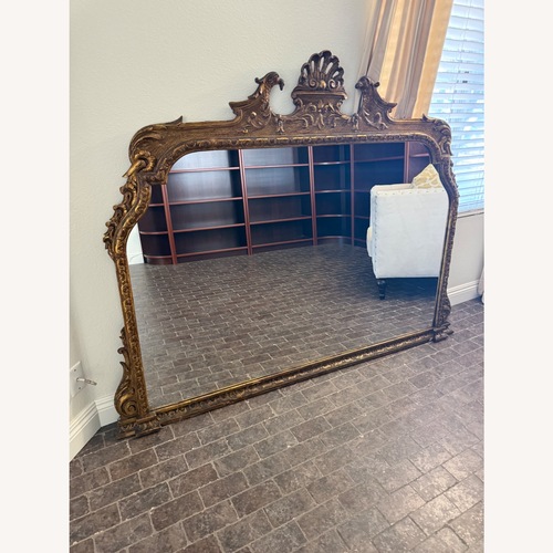 Used Antique Gold Wood Wall Mirror for sale on AptDeco
