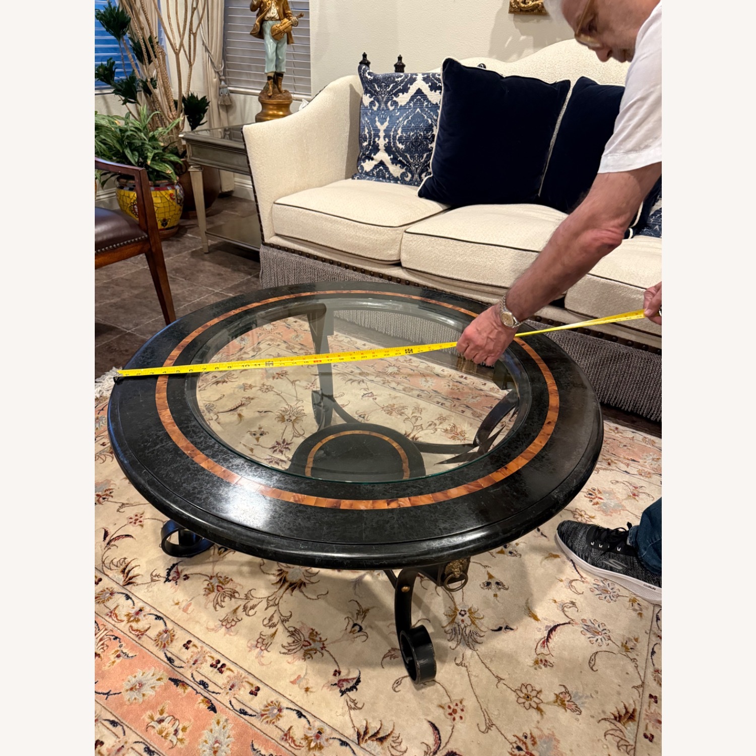 Black Glass Coffee Table - image-1